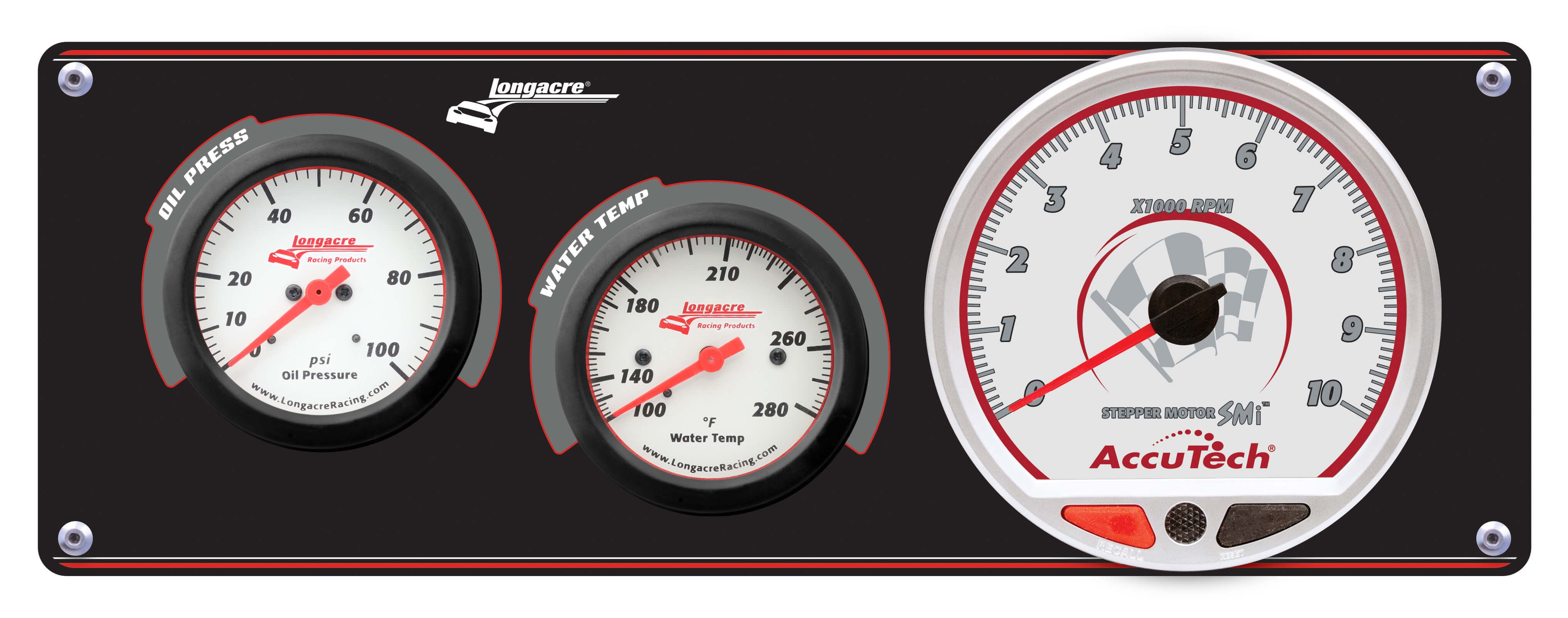 Longacre 52-46906 Gauge Panel Sportsman OP / WT / Tach Longacre 52-46906