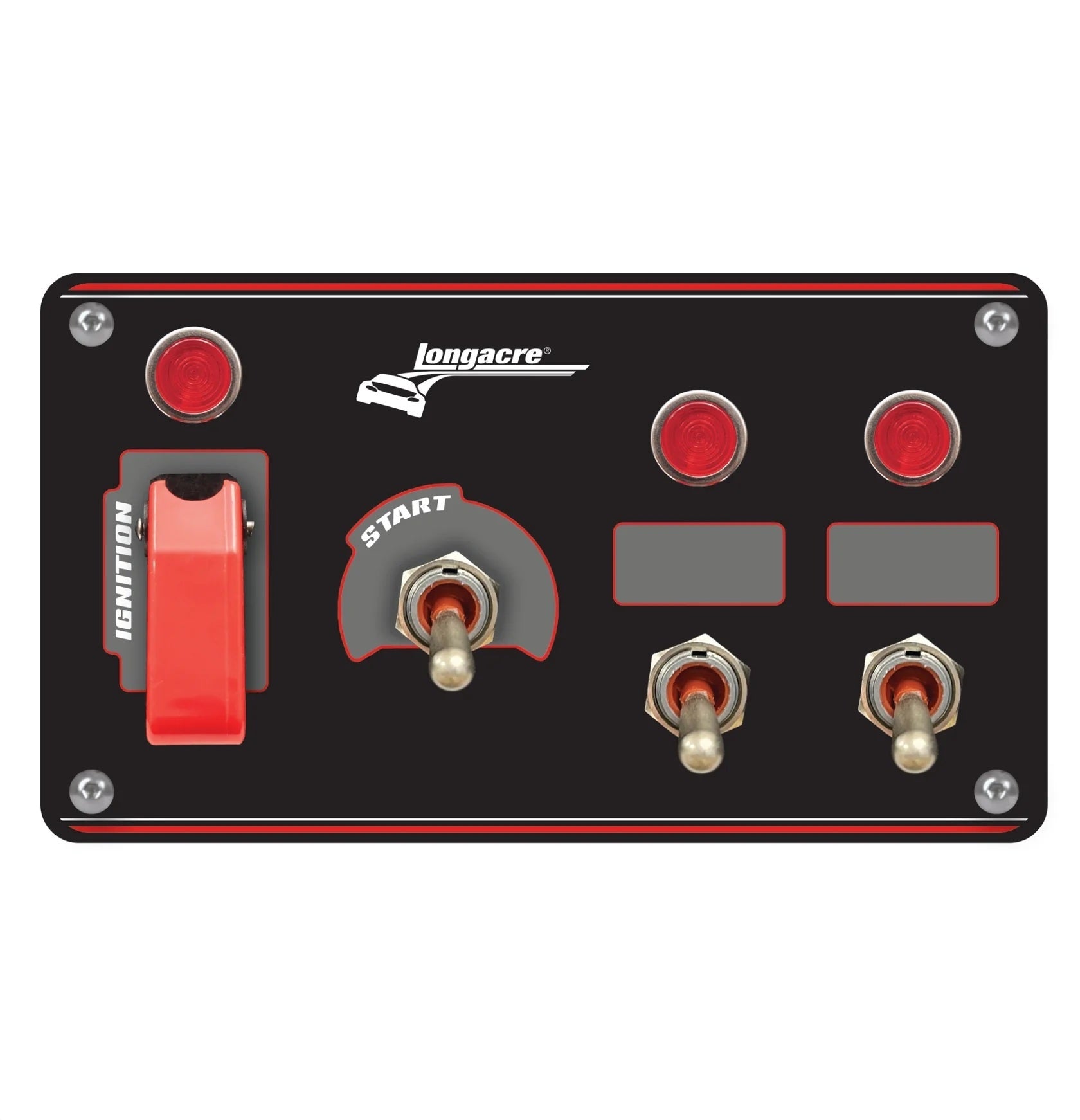 Longacre 52-48967 Ignition Panel Black w/2 Acc. and Pilot Light Longacre 52-48967