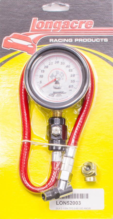 Longacre 52-52003 Tire Gauge 0-60PSI 2.5in GID Deluxe Longacre 52-52003