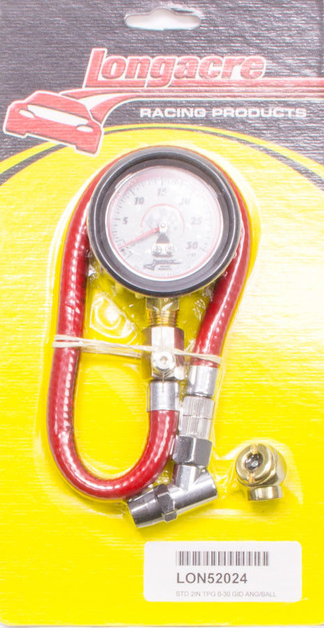 Longacre 52-52024 Tire Gauge 0-30PSI 2in GID Longacre 52-52024