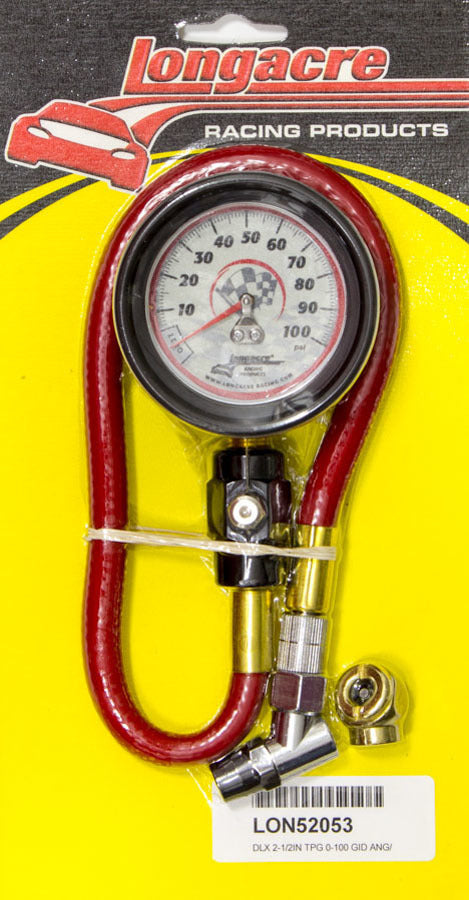 Longacre 52-52053 Tire Gauge 0-100PSI 2.5 in GID Deluxe Longacre 52-52053