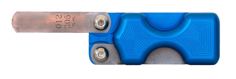 Logan Smith Machine FH-200BL  (BLUE) Dual Feeler Gauge Holder - Blue Logan Smith Machine FH-200BL  (BLUE)