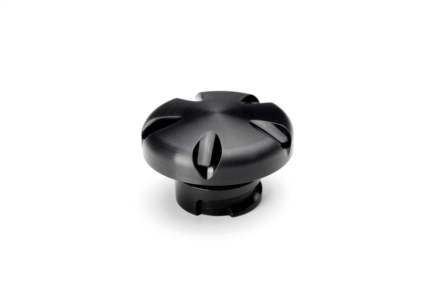 Clayton Machine Works LSO-01-B LS Engine Oil Cap; Grooved; Billet Aluminum; Black Finish; Clayton Machine Works LSO-01-B