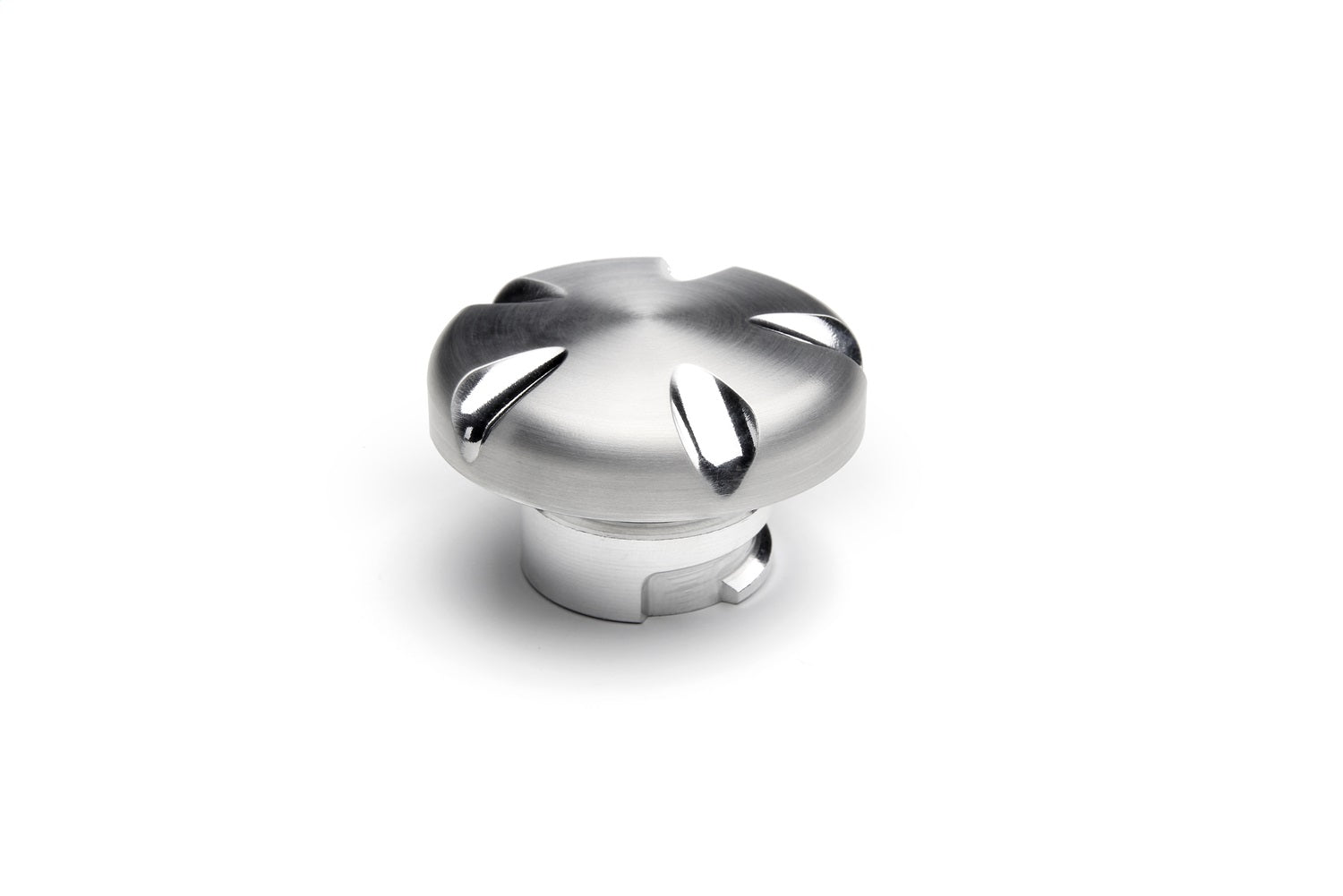 Clayton Machine Works LSO-01 LS Engine Oil Cap; Grooved; Billet Aluminum; Brushed Finish; Clayton Machine Works LSO-01