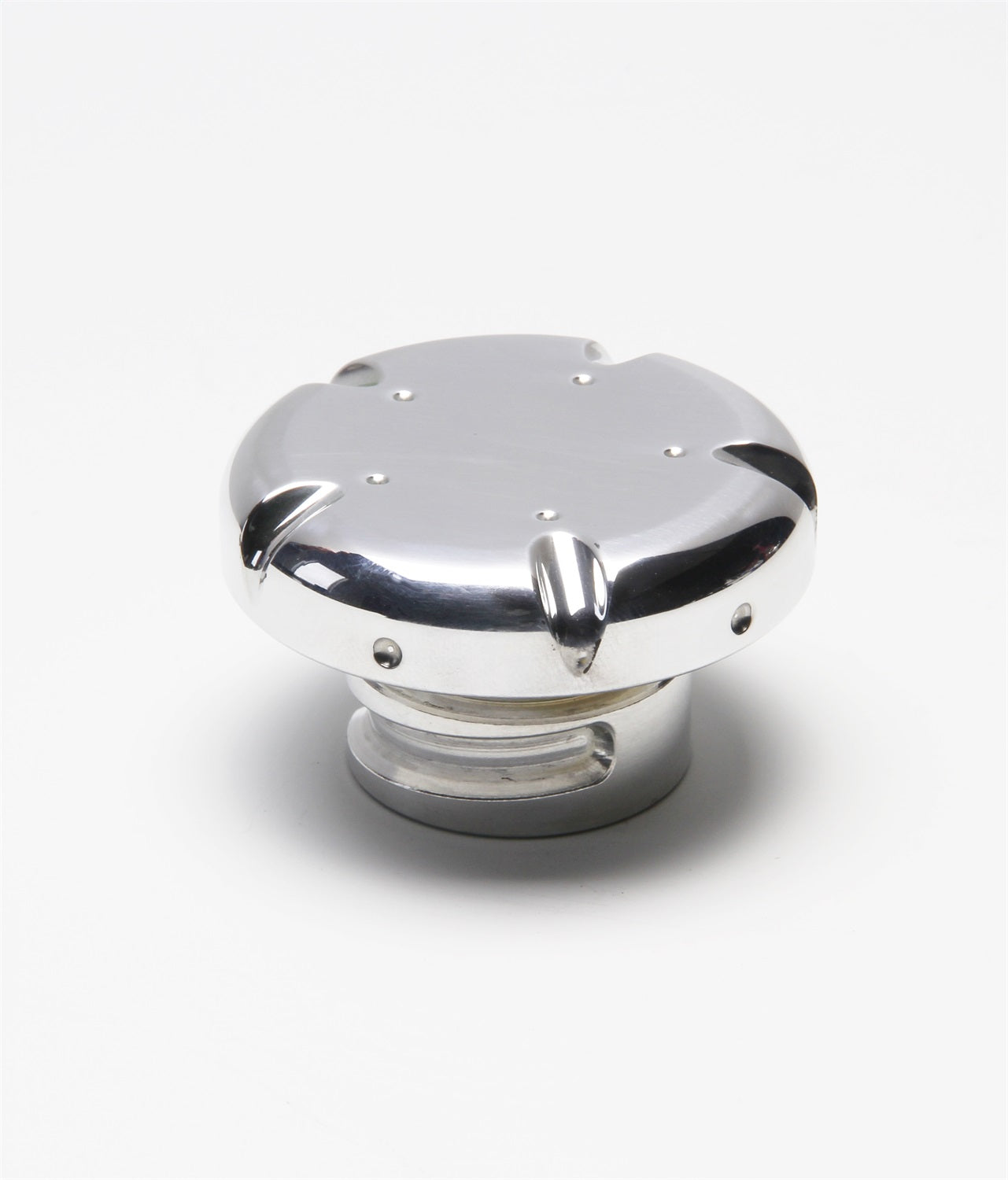 Clayton Machine Works LSO-02-P LS Engine Oil Cap; Dished; Billet Aluminum; Polished Finish; Clayton Machine Works LSO-02-P