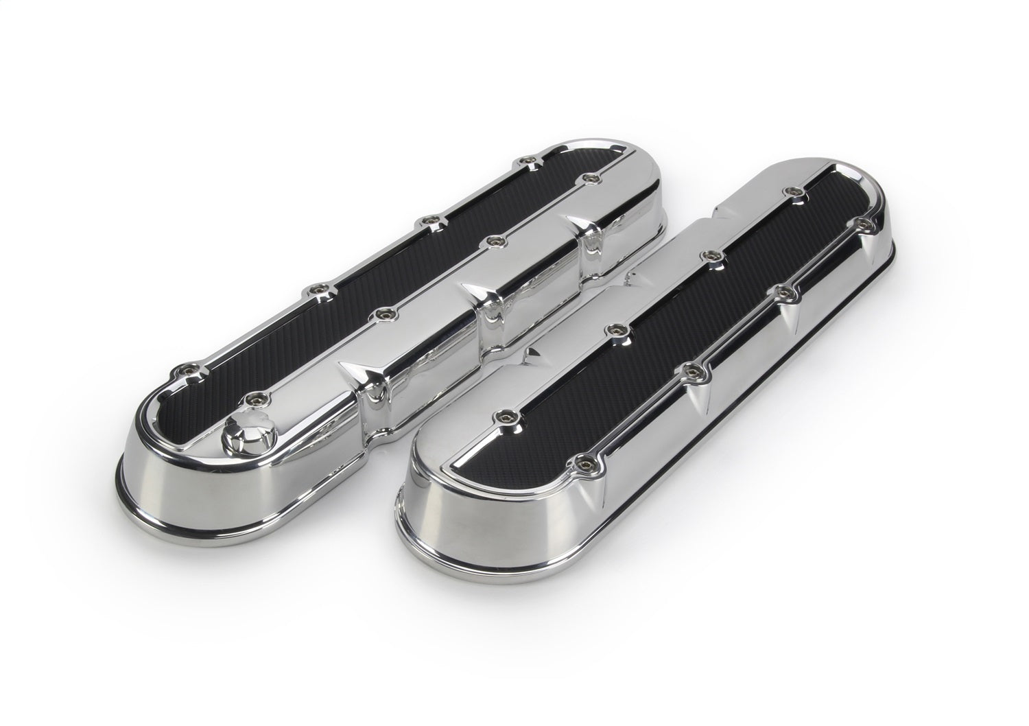 Clayton Machine Works LSV-01-P LS Valve Cover; w/ CF Insert; Pair; Polished; Clayton Machine Works LSV-01-P