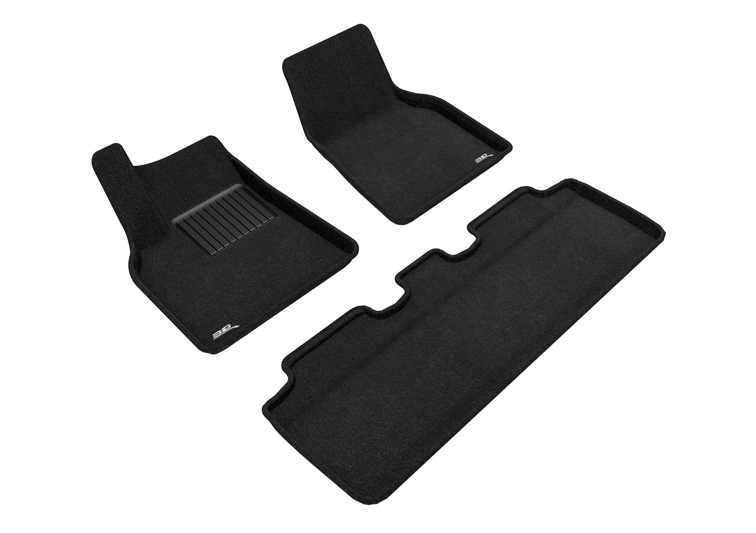 3D MAXpider L1TL02704709 ELEGANT Floor Mat; 3 pc.; 1st/2nd Row; Front and Rear; Black; 3D MAXpider L1TL02704709