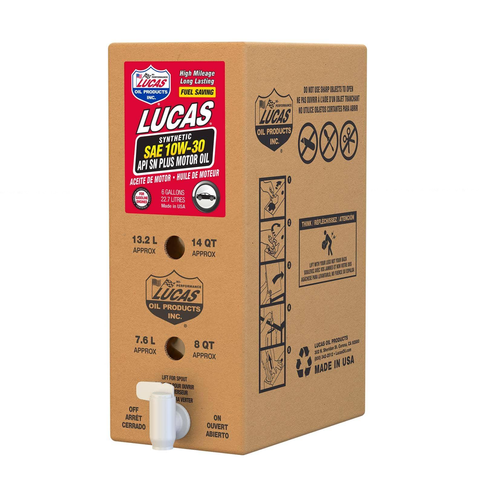 Lucas Oil Products 18013 10W-30 SYNTHETIC API SN PLUS ENGINE OIL 6G Lucas Oil Products 18013