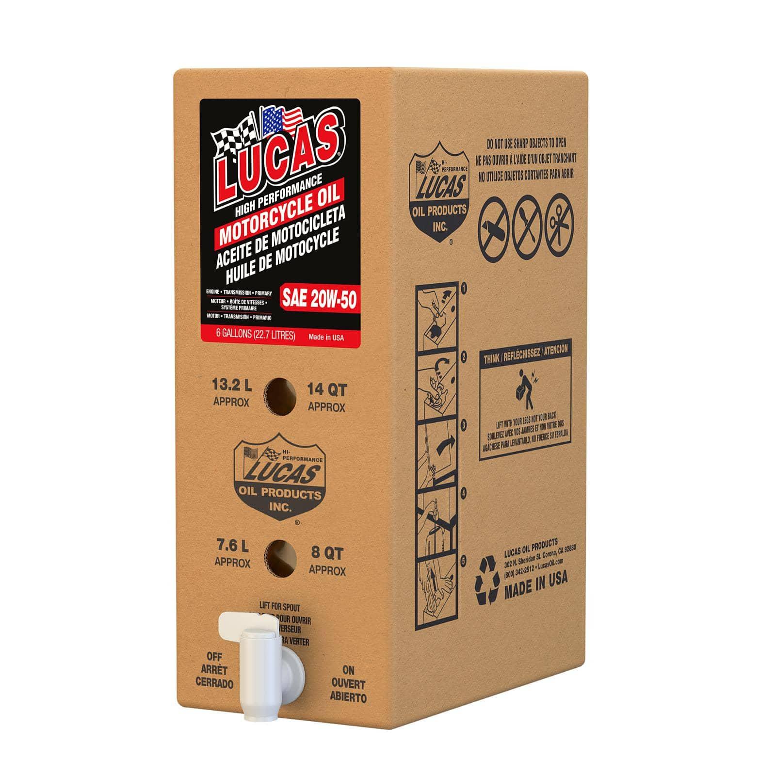 Lucas Oil Products 18032 SAE 20W-50 MOTORCYCLE OIL 6G Lucas Oil Products 18032
