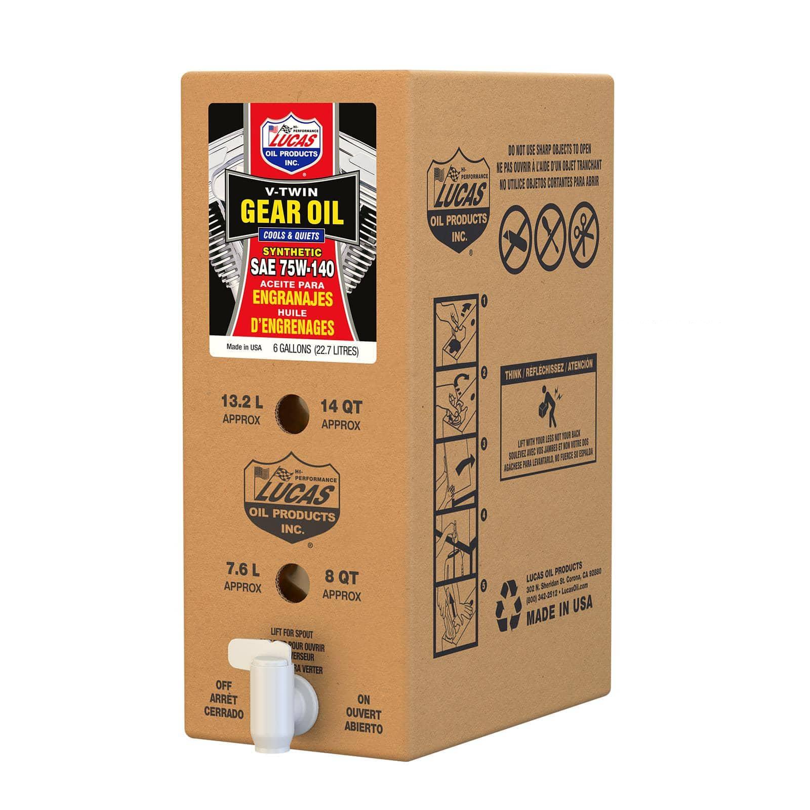 Lucas Oil Products 18044 SYN. SAE 75W-140 V-TWIN GEAR OIL 6G Lucas Oil Products 18044