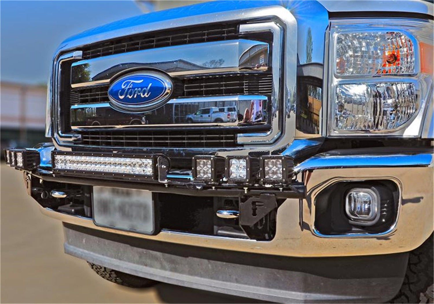 N-Fab F9930LD-TX Light Mounting-Light Bar (1-30in.) w/Multi-Mnt-99-07 F250/350-TX Blk N-Fab F9930LD-TX