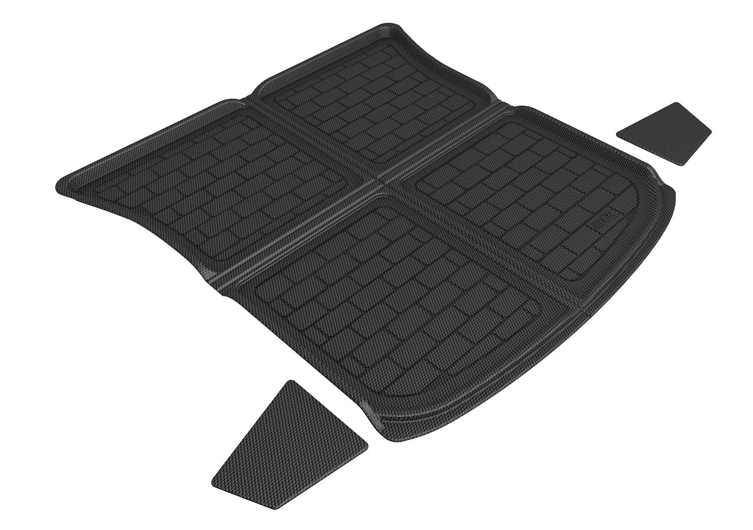 3D MAXpider M1TL0171309 Cargo Liner; 3 pc.; Cross Fold; Upper Rear; Kagu Black; For Use w/5 Seat Models; 3D MAXpider M1TL0171309