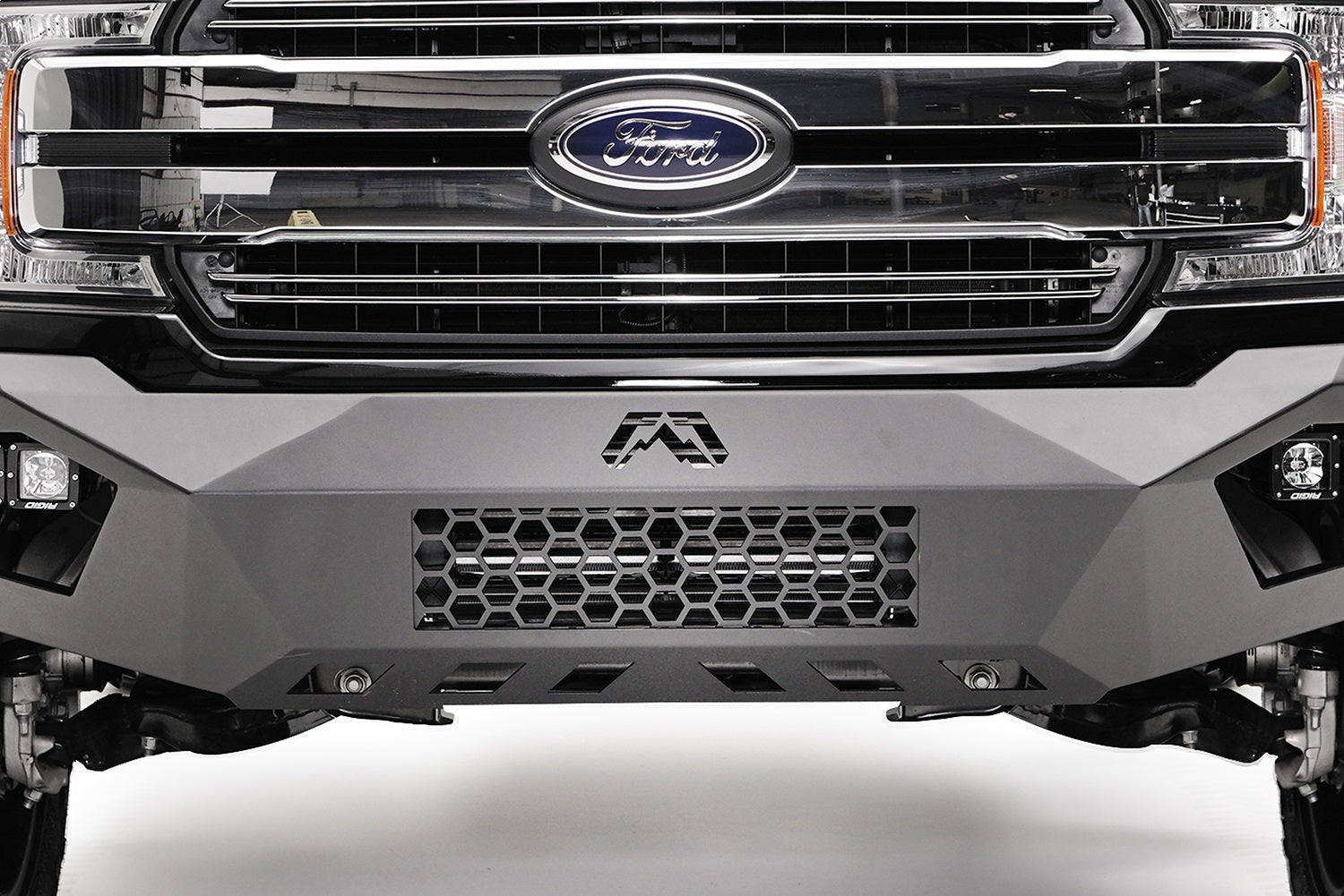 Fab Fours M4350-1 Vengeance Light Box Cover; 2 Stage Black Powder Coated; Center; Fab Fours M4350-1