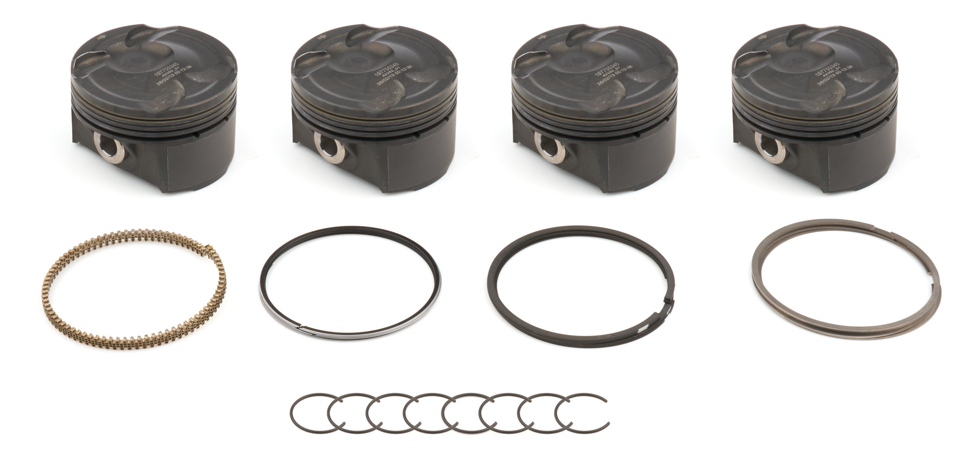 Mahle Motorsport 197755345 Ford PowerPak Piston Set 2.3L Ecoboost  2015-2021 Mahle Motorsport 197755345