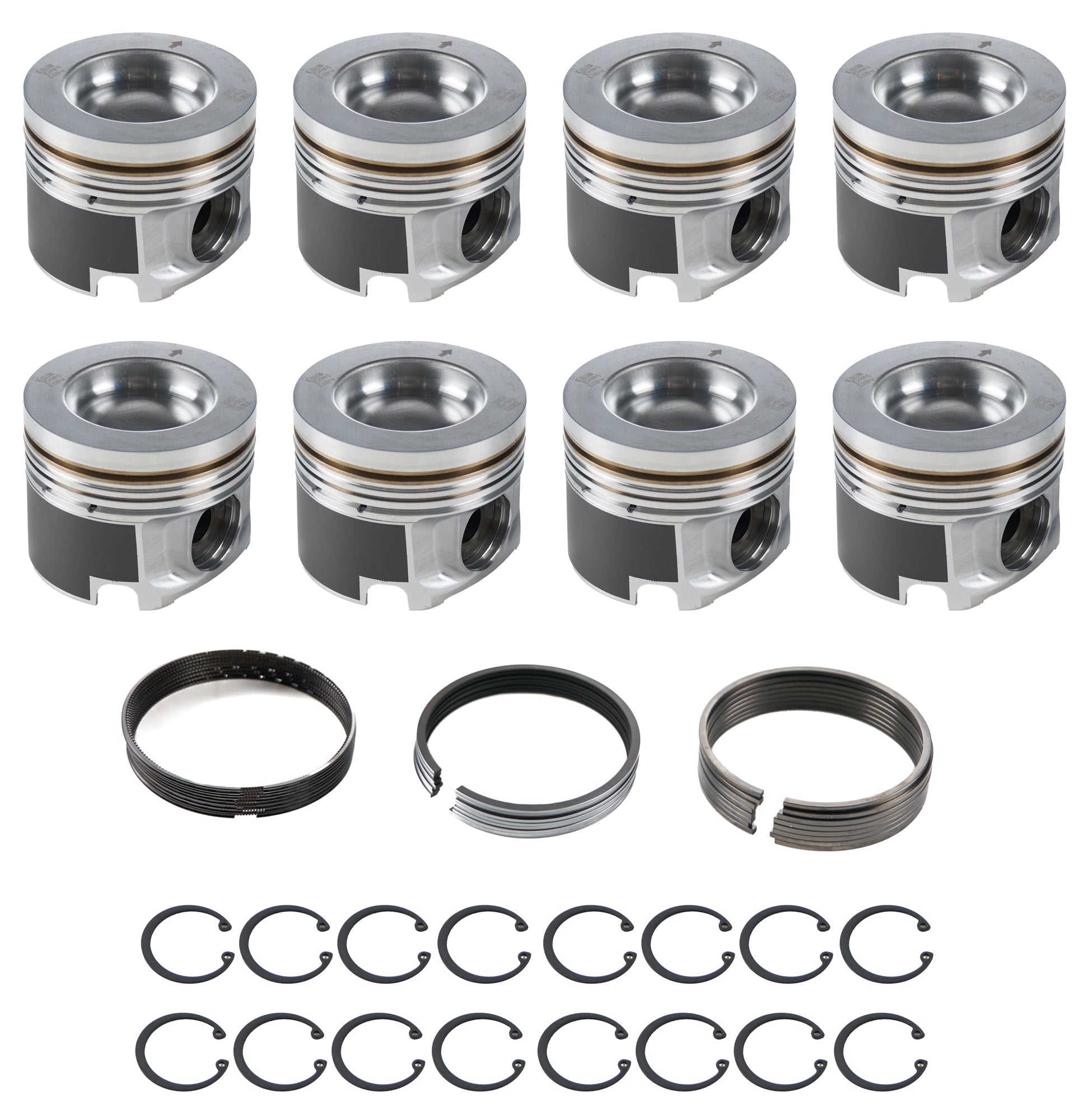 Mahle Motorsport 197987855 Duramax PowerPak Piston Set 4.055 Bore 6.6L LP5 Mahle Motorsport 197987855