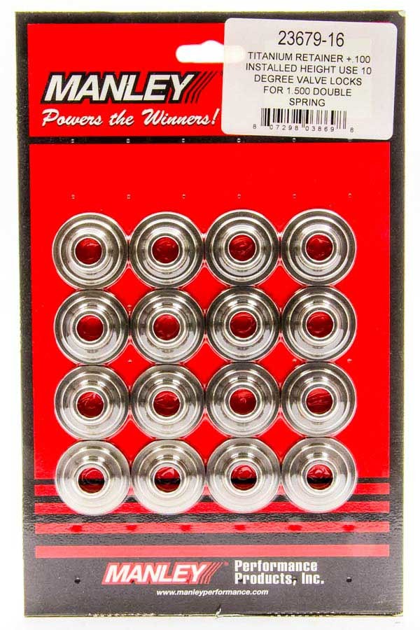 Manley 23679-16 10 Degree Titanium Valve Spring Retainers +.100 Manley 23679-16