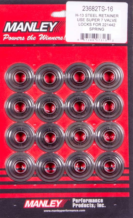 Manley 23682TS-16 Super 7 H-13 Lwt Valve Spring Retainers Manley 23682TS-16