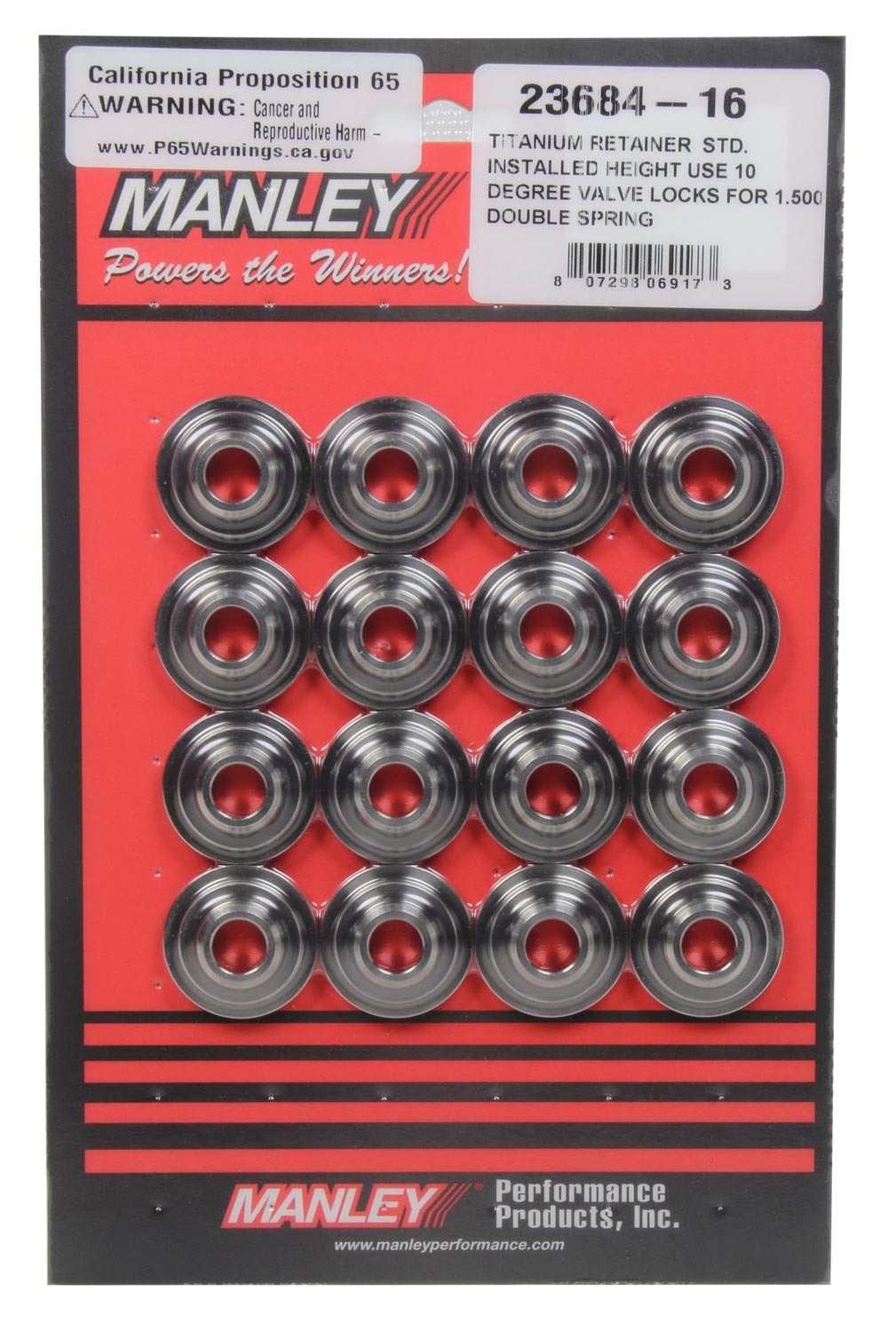 Manley 23684-16 1.500 TI Valve Spring Retainers 10-Degree Manley 23684-16