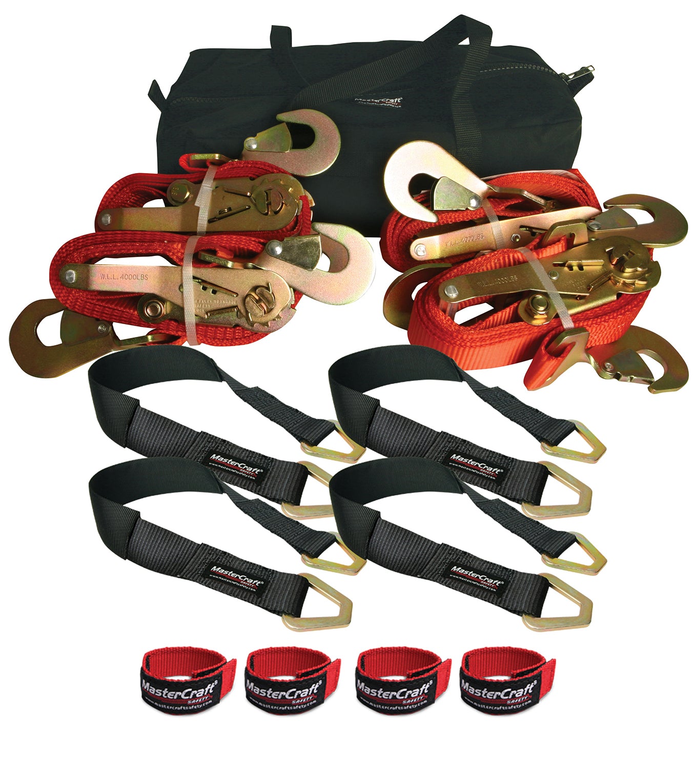 Mastercraft Racing Products 400023 Ratchet Straps Vehicle Tie Down Kit Mastercraft Racing Products 400023
