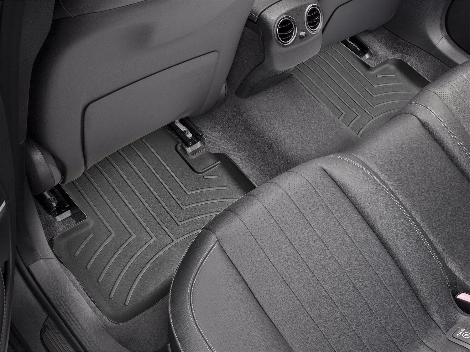Weathertech 449374 FloorLiner™ DigitalFit®; Black; Rear; 2 Pieces; Weathertech 449374
