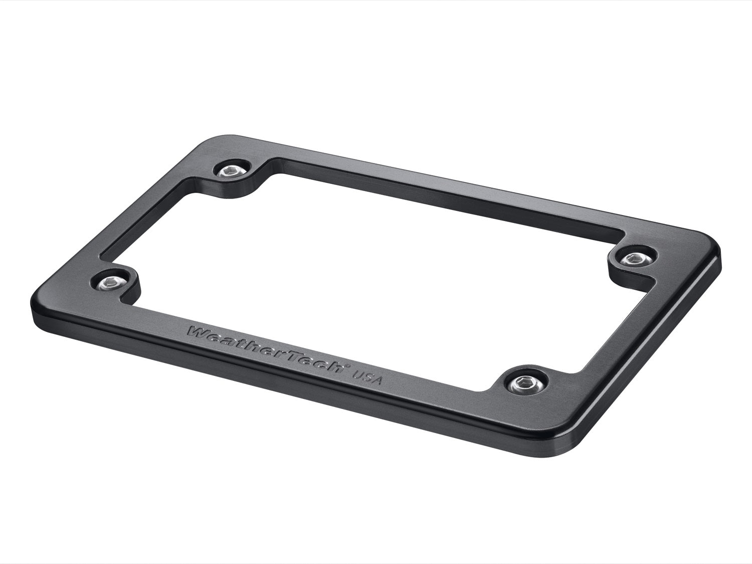 Weathertech 8AMPF1 Motorcycle License Plate Frame; Black; Weathertech 8AMPF1