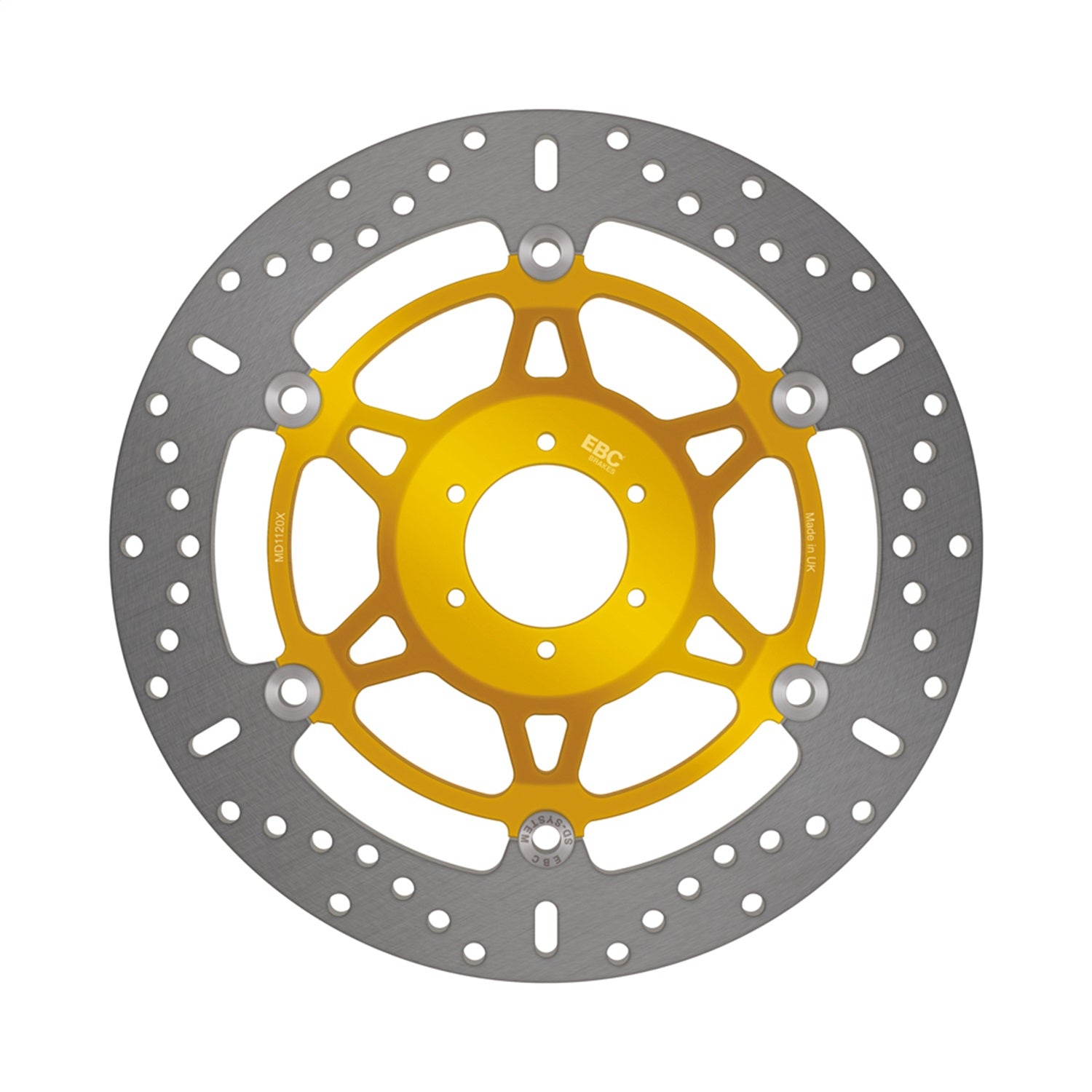 EBC Motorcycle Brakes MD1120X X Brake Rotor; Stainless Steel w/Lightweight Alloy Center Hub; EBC Motorcycle Brakes MD1120X