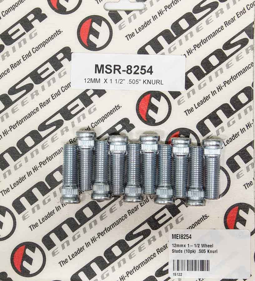 Moser Engineering 8254 12mmx 1-1/2 Wheel Studs (10pk) .505 Knurl Moser Engineering 8254