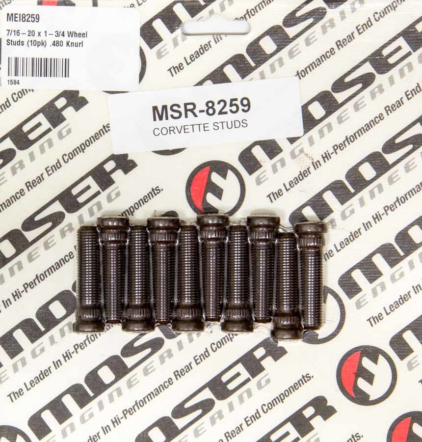 Moser Engineering 8259 7/16-20 x 1-3/4 Wheel Studs (10pk) .480 Knurl Moser Engineering 8259