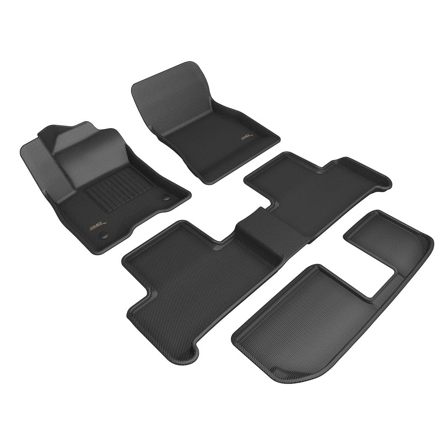 3D MAXpider L1MB17101509 KAGU Floor Mat; Black; 5 pc.; Front Row; 2nd Row; 3rd Row; 3D MAXpider L1MB17101509