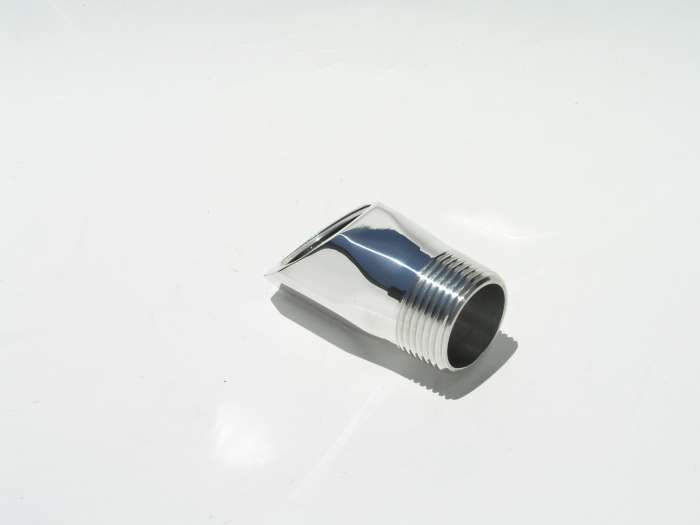 Meziere WP1045U Fitting Adapter - 45 Deg w/1in NPT - Polished Meziere WP1045U
