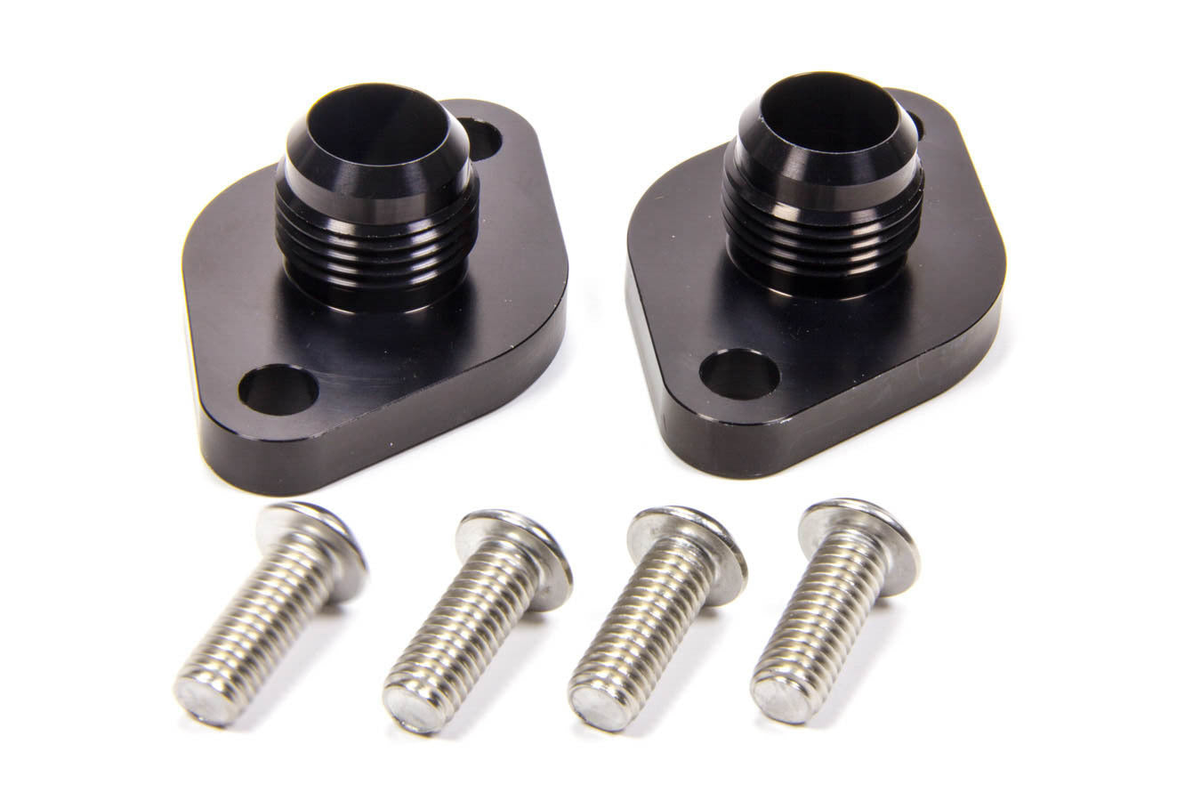 Meziere WP8012ANS BBC #12 Water Pump Port Adapters - Black (2pk) Meziere WP8012ANS