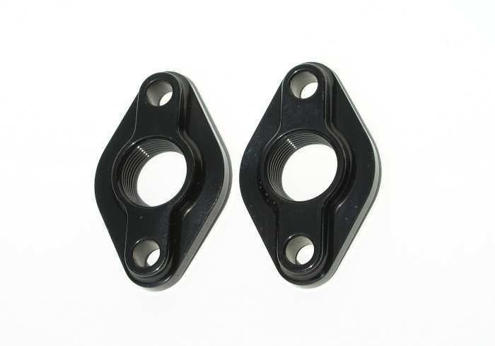 Meziere WP80S BBC Water Pump Port Adapters - Black (2pk) Meziere WP80S