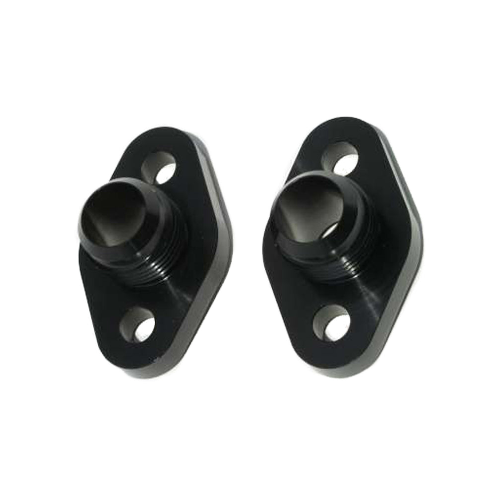 Meziere WP8112ANS SBC #12 Water Pump Port Adapters - Black (2pk) Meziere WP8112ANS
