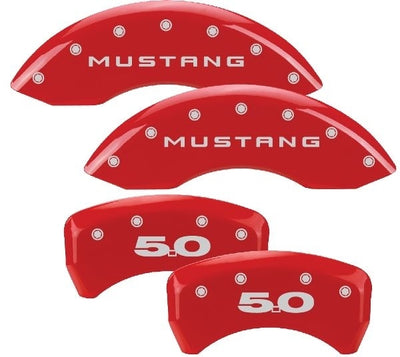 MGP Caliper Covers 10198SM50RD 11- Mustang Caliper Covers Red MGP Caliper Covers 10198SM50RD