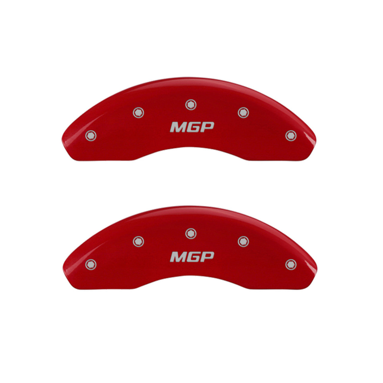 MGP Caliper Covers 14243SMGPRD Set of 4 Caliper Covers Engraved Front and Rear MGP Caliper Covers 14243SMGPRD