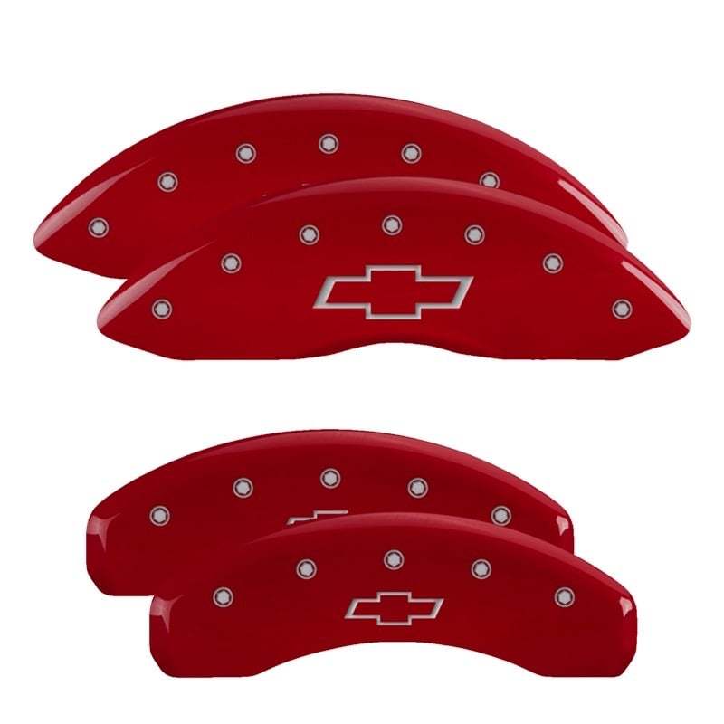 MGP Caliper Covers 14252SBOWRD Set of 4 Caliper Covers Engraved Front and Rear MGP Caliper Covers 14252SBOWRD