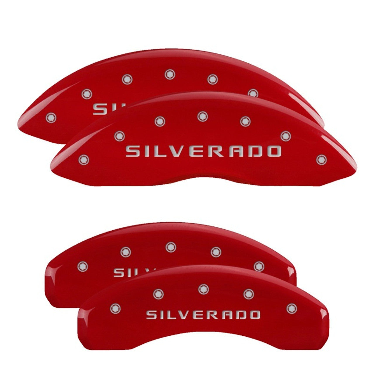 MGP Caliper Covers 14252SSILRD Set of 4 Caliper Covers Engraved Front and Rear MGP Caliper Covers 14252SSILRD