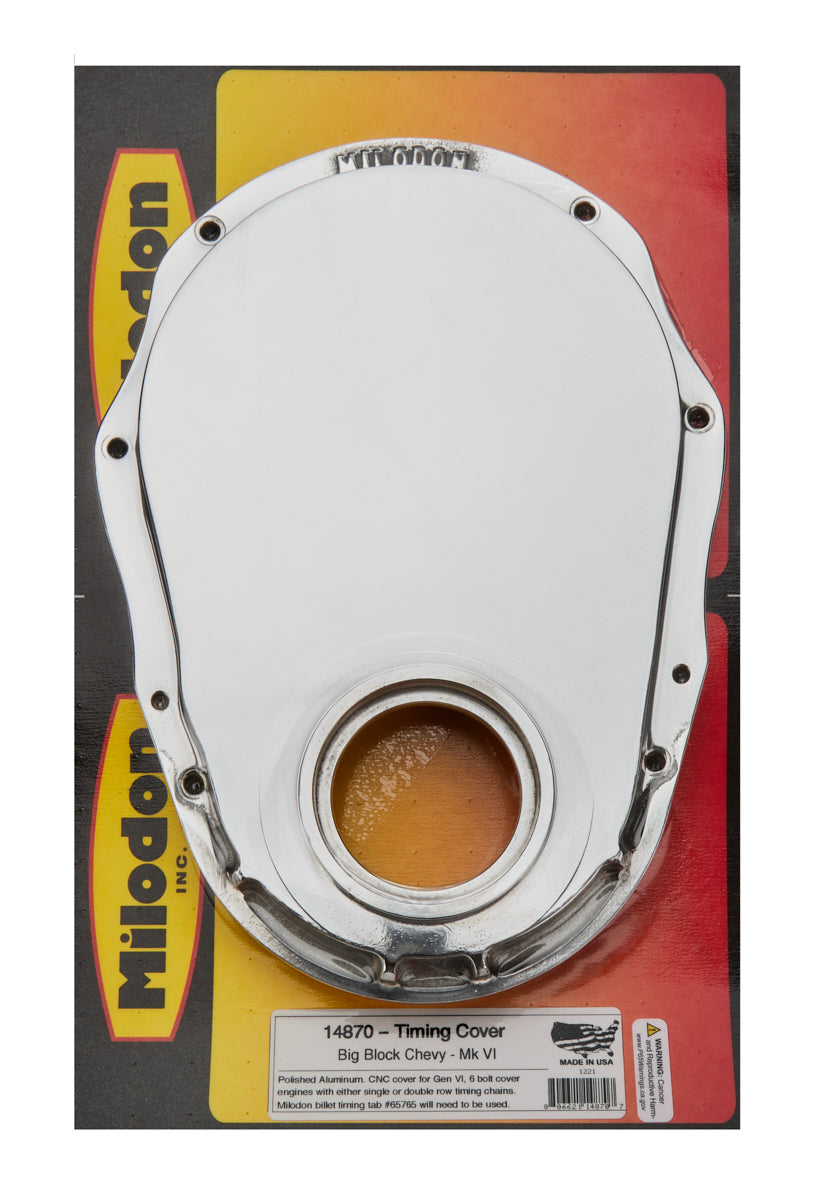 Milodon 14870 BBC Gen-6 Timing Cover Polished Milodon 14870