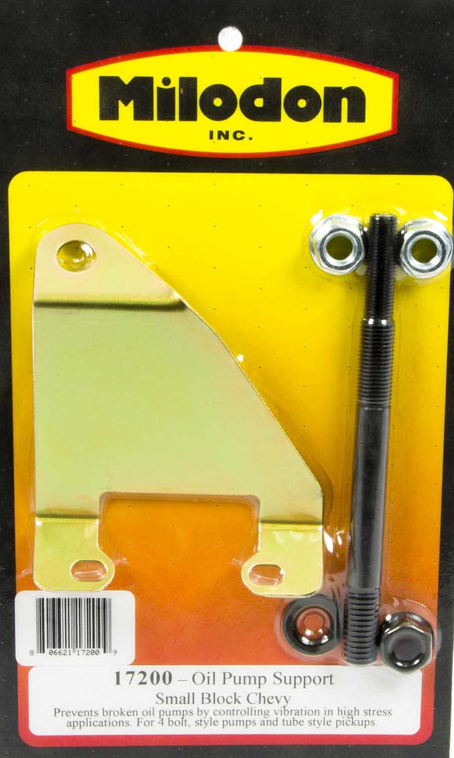 Milodon 17200 SBC Oil Pump Support Bracket Milodon 17200