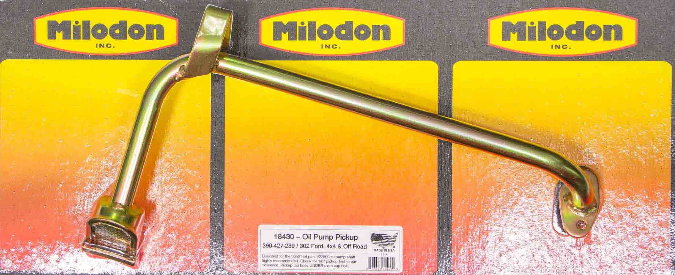 Milodon 18430 Oil Pump Pick-Up Milodon 18430