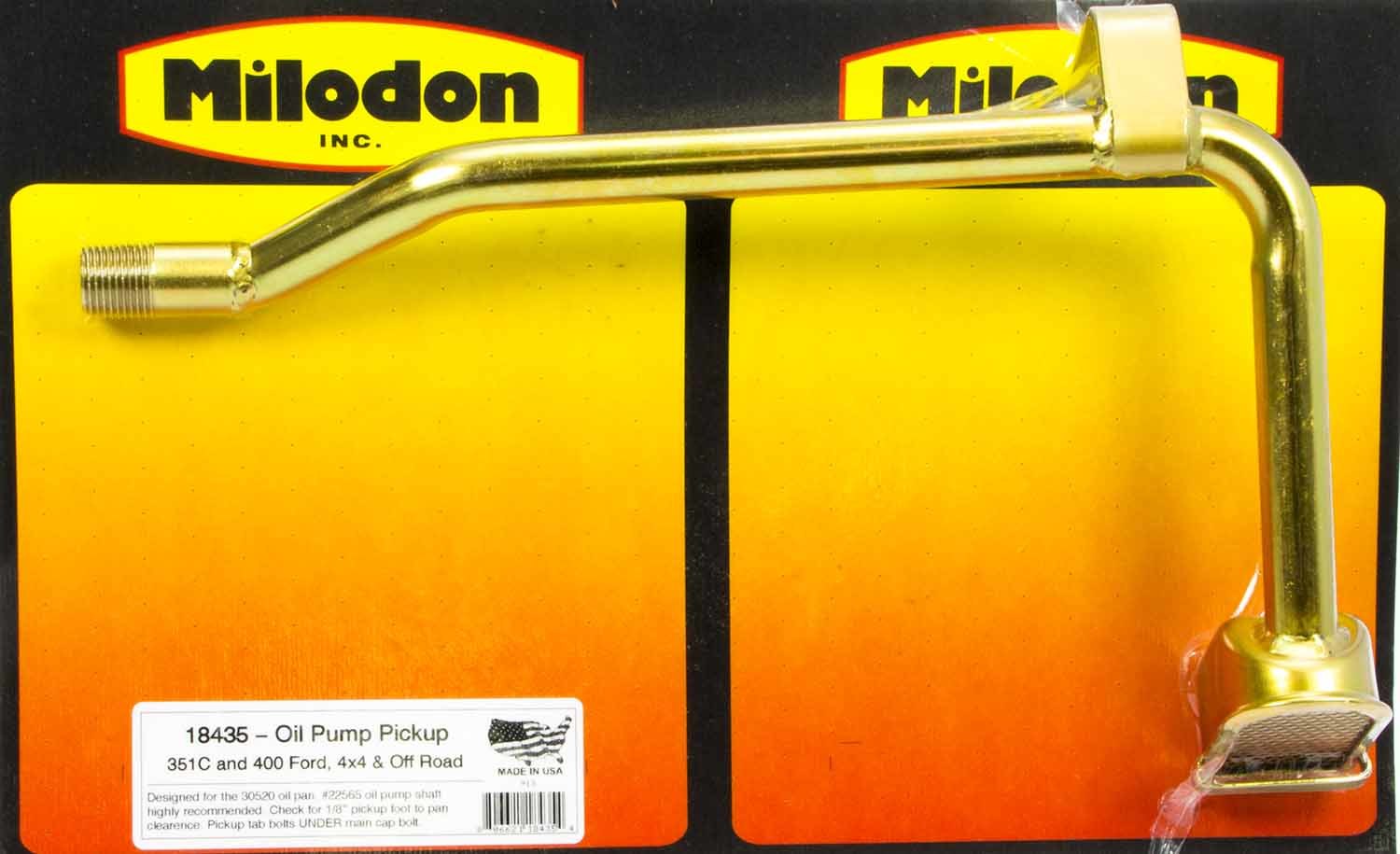Milodon 18435 Oil Pump Pick-Up Milodon 18435