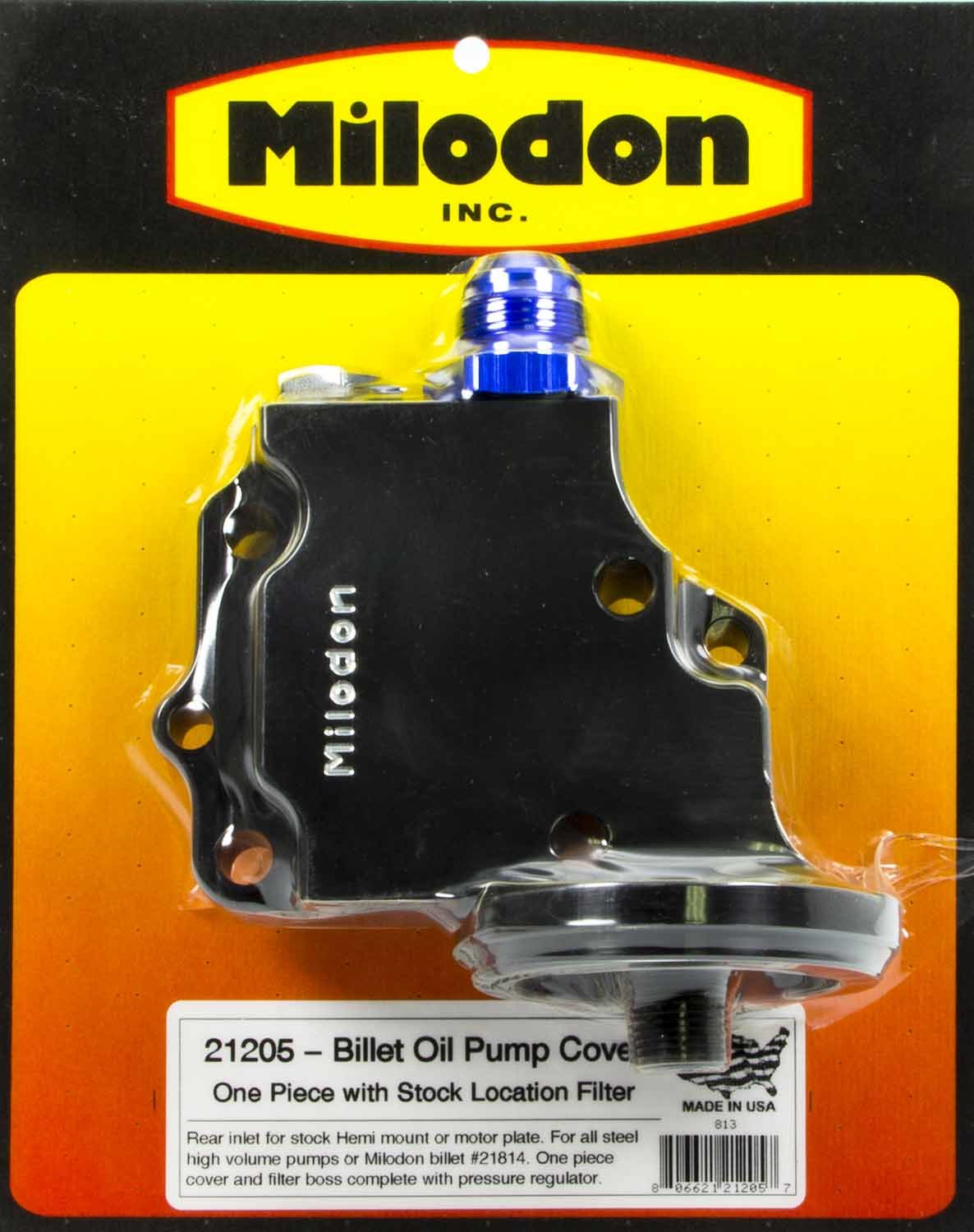Milodon 21205 Billet Oil Pump Cover & Filter Boss - Hemi Milodon 21205