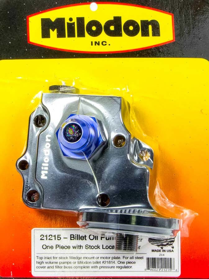 Milodon 21215 Billet Oil Pump Cover & Filter Boss - Wedge Milodon 21215