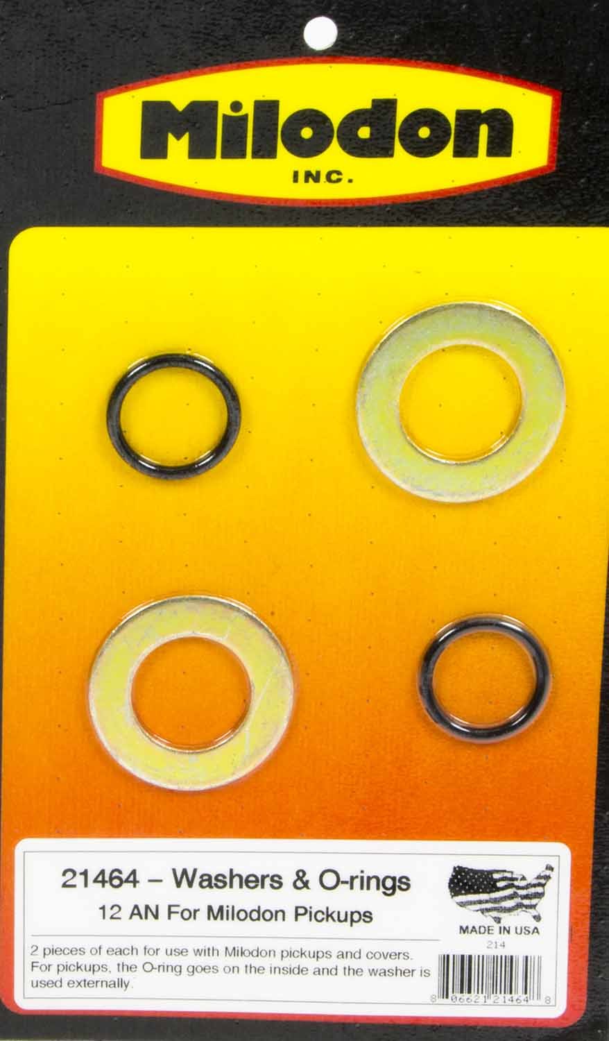 Milodon 21464 -12an Large Washers & O-Rings (2-Each) Milodon 21464