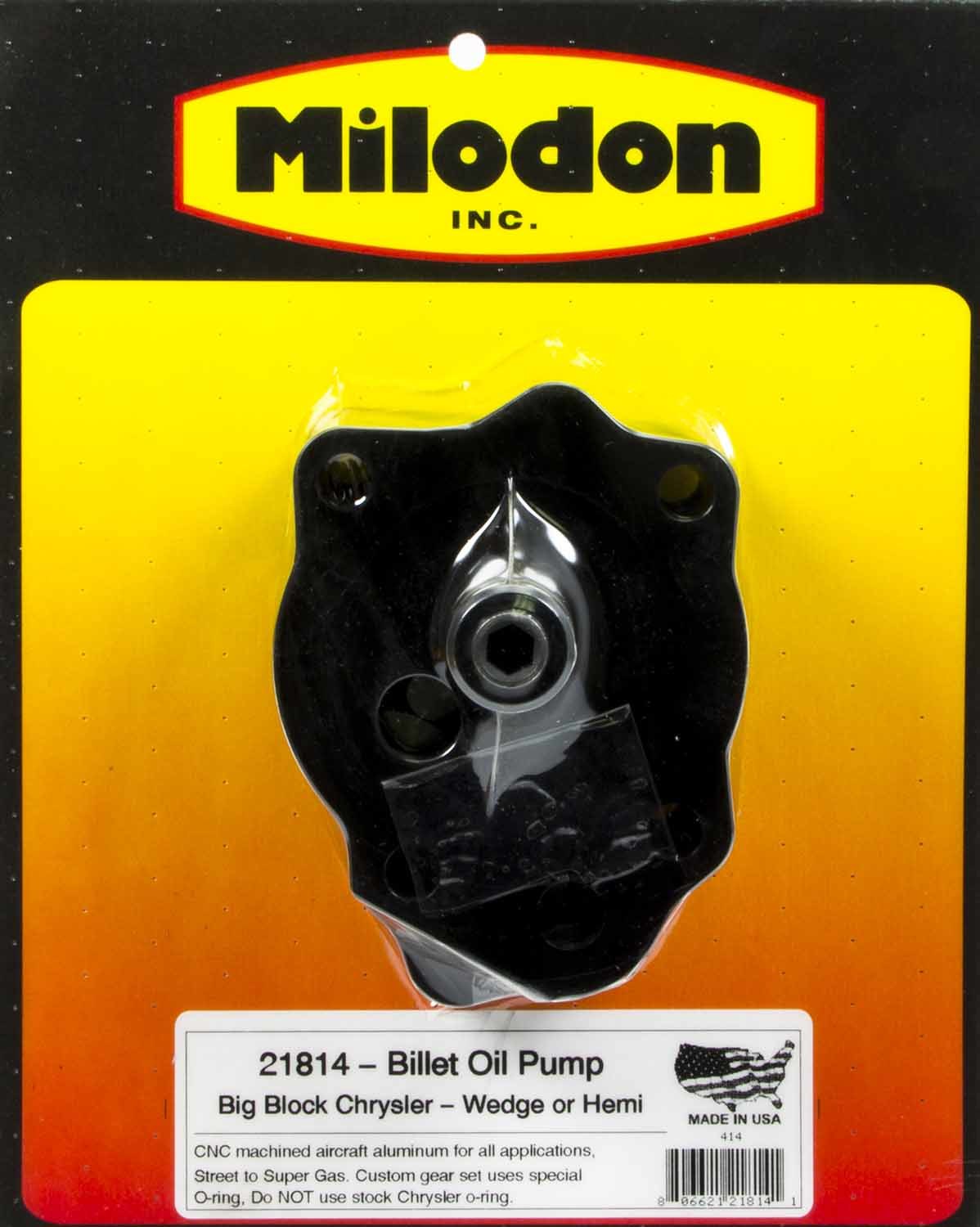 Milodon 21814 Billet Aluminum H/V Oil Pump - BBM Milodon 21814