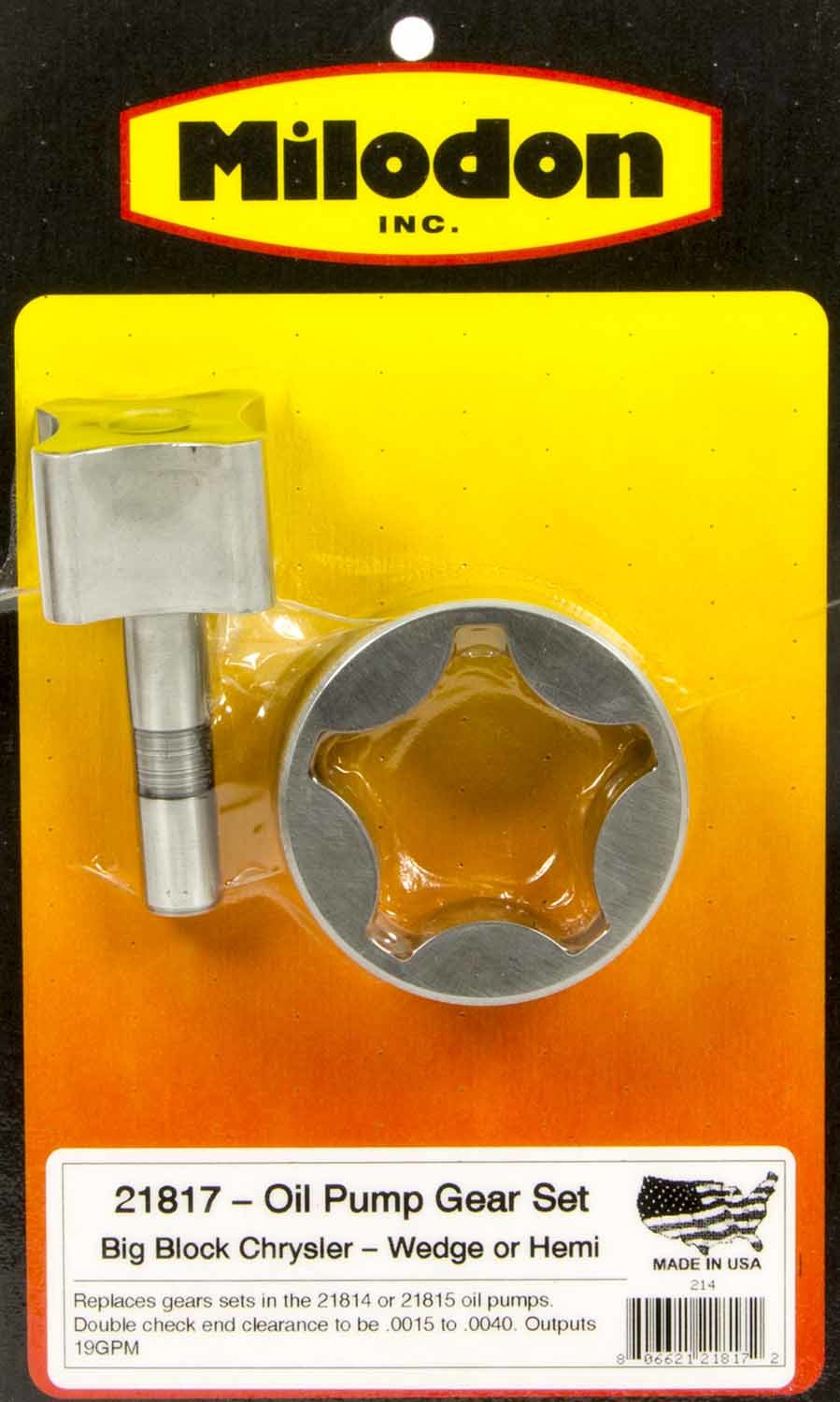 Milodon 21817 Chrys. Oil Pump Gears Milodon 21817