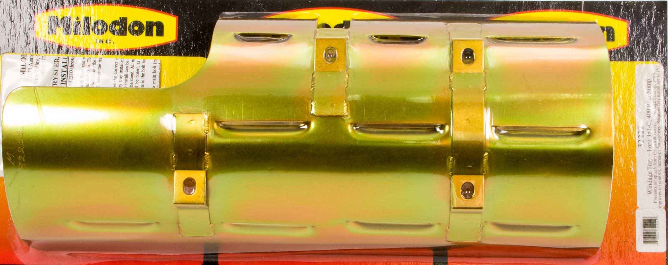 Milodon 32222 Ford Rear Sump Windage Tray - 351C Milodon 32222