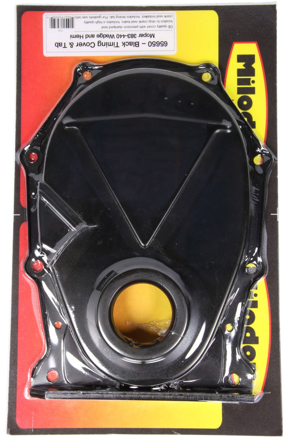 Milodon 65650 BBM Timing Cover - Black Milodon 65650
