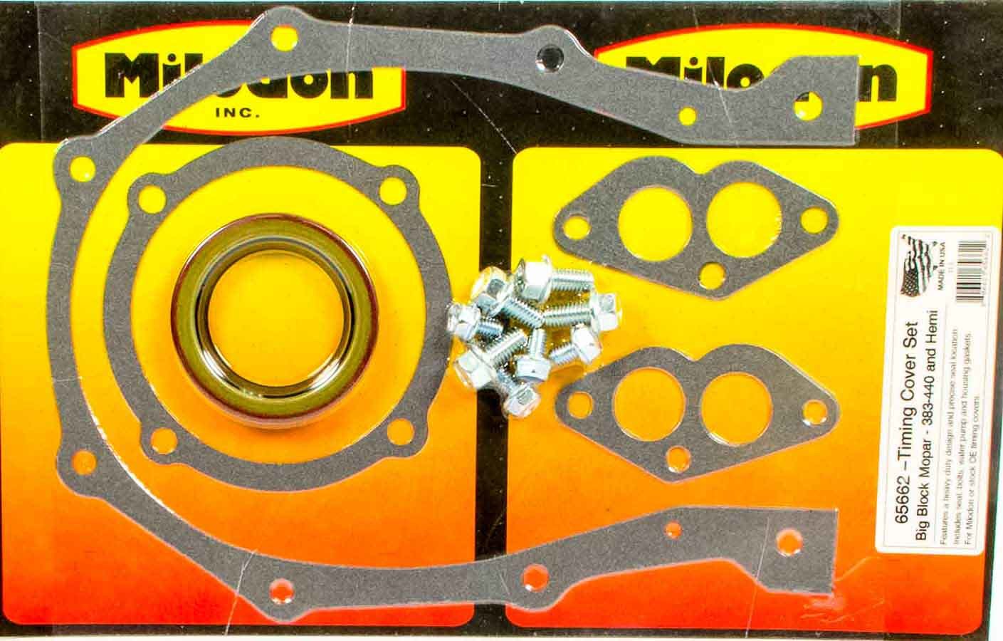 Milodon 65662 BBM Timing Cover Installation Kit Milodon 65662