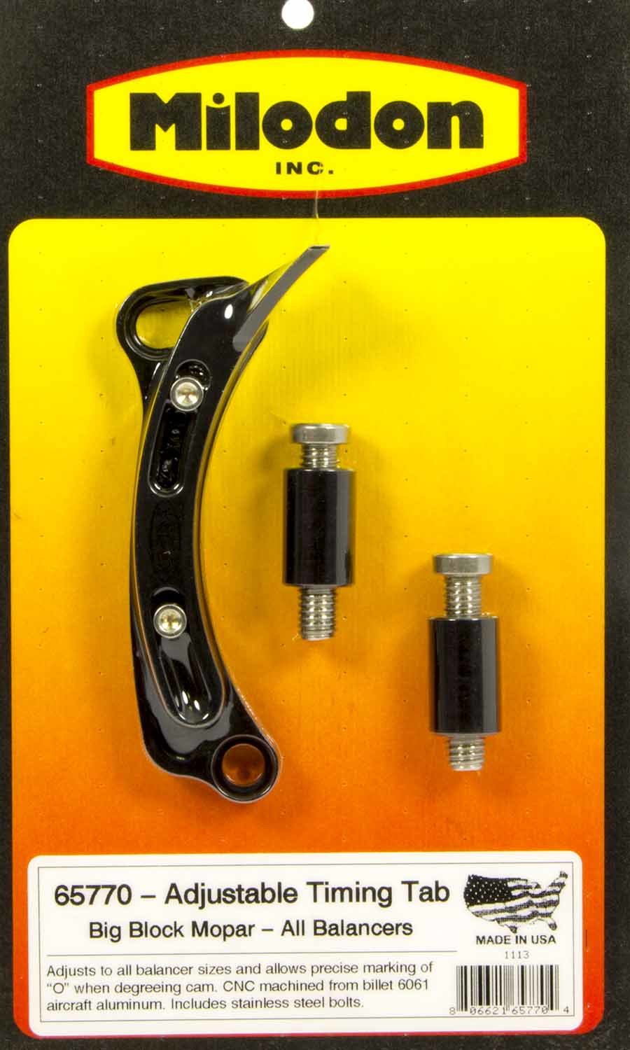 Milodon 65770 BBM Timing Pointer - All 6-8in Balancers Milodon 65770